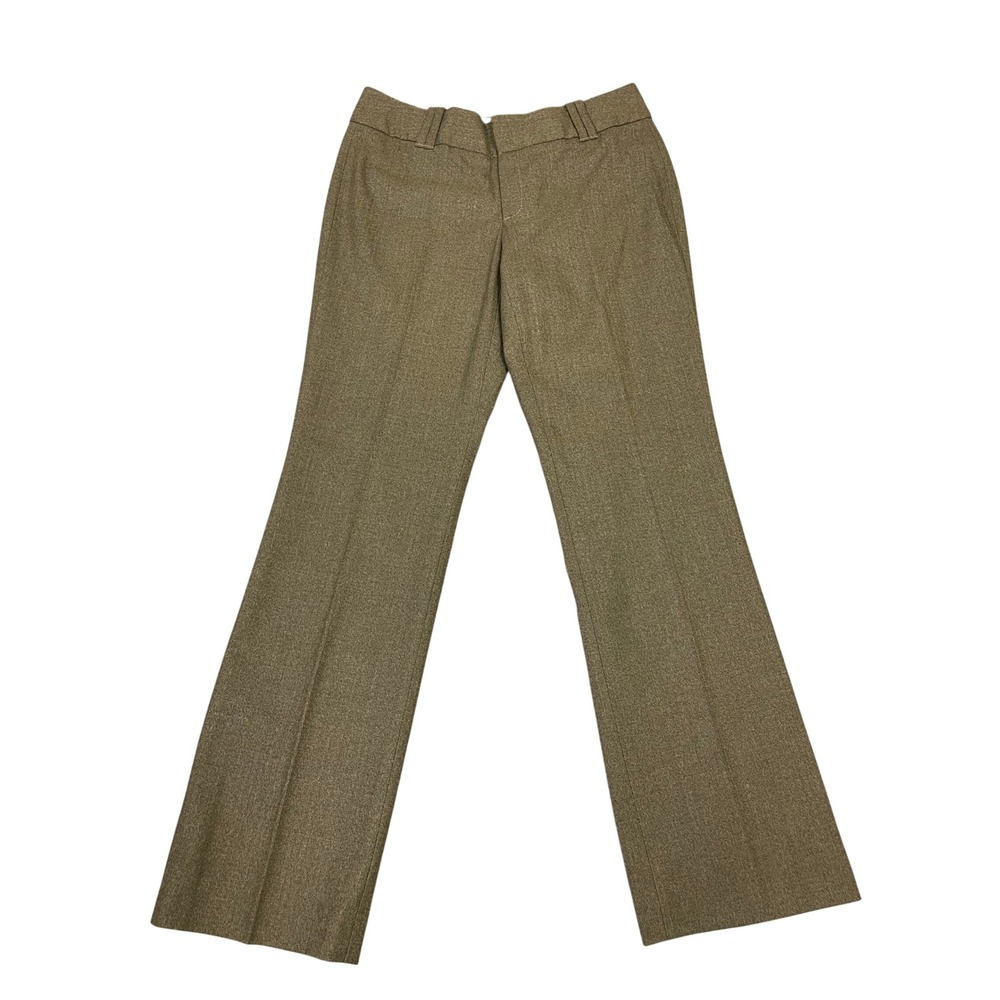 NWT Banana Republic Y2K Contoured Fit Brown Wool Blend Herringbone Trousers 8